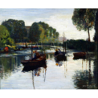 РЕПРОДУКЦИИ НА КАРТИНИ  Пейзаж край река Марна при Париж (1907)